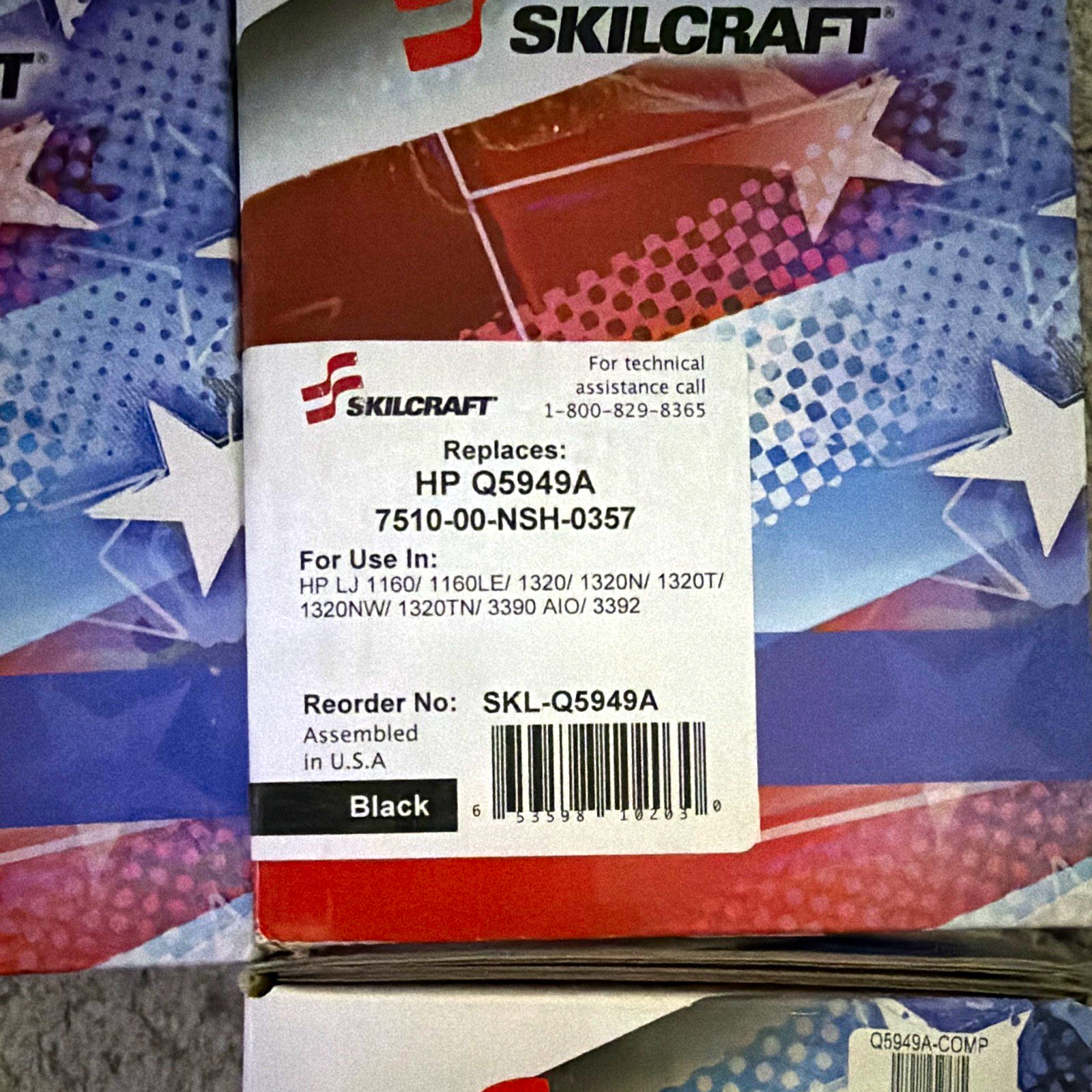 SKILCRAFT Compatible Black Toner Cartridge for HP Q5949A LaserJet 1160 1320