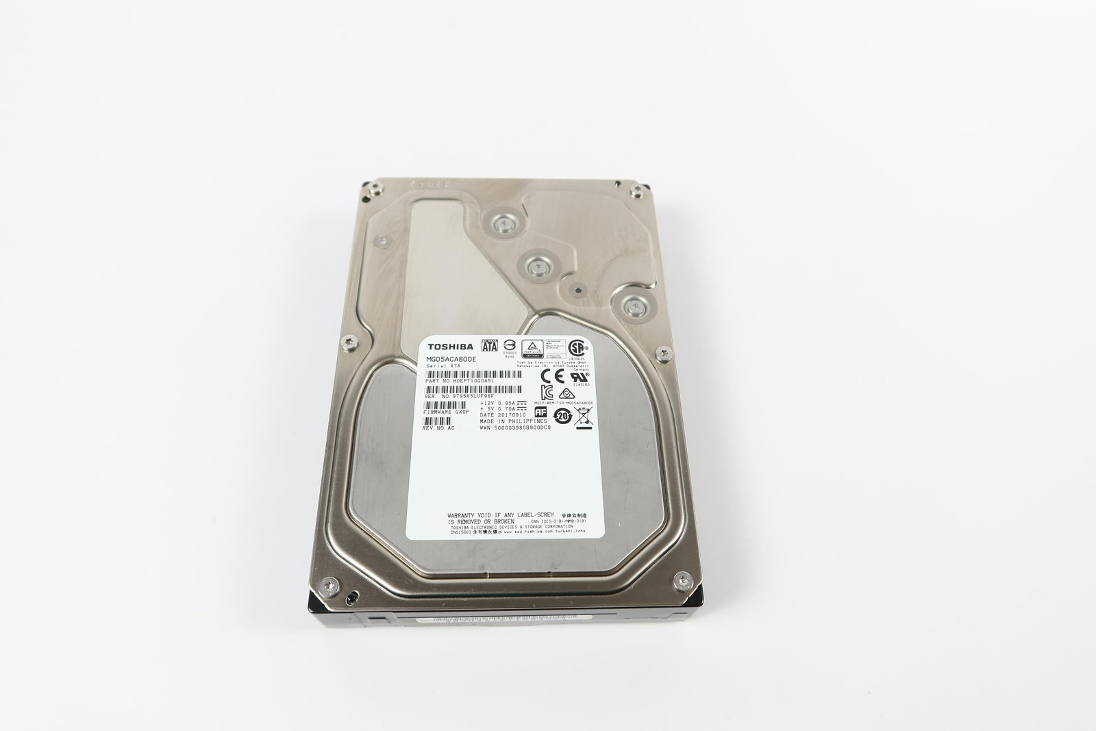 Toshiba Enterprise MG05ACA800E 8 TB SATA 6 Gb/s 3.5in. 128mb HDD