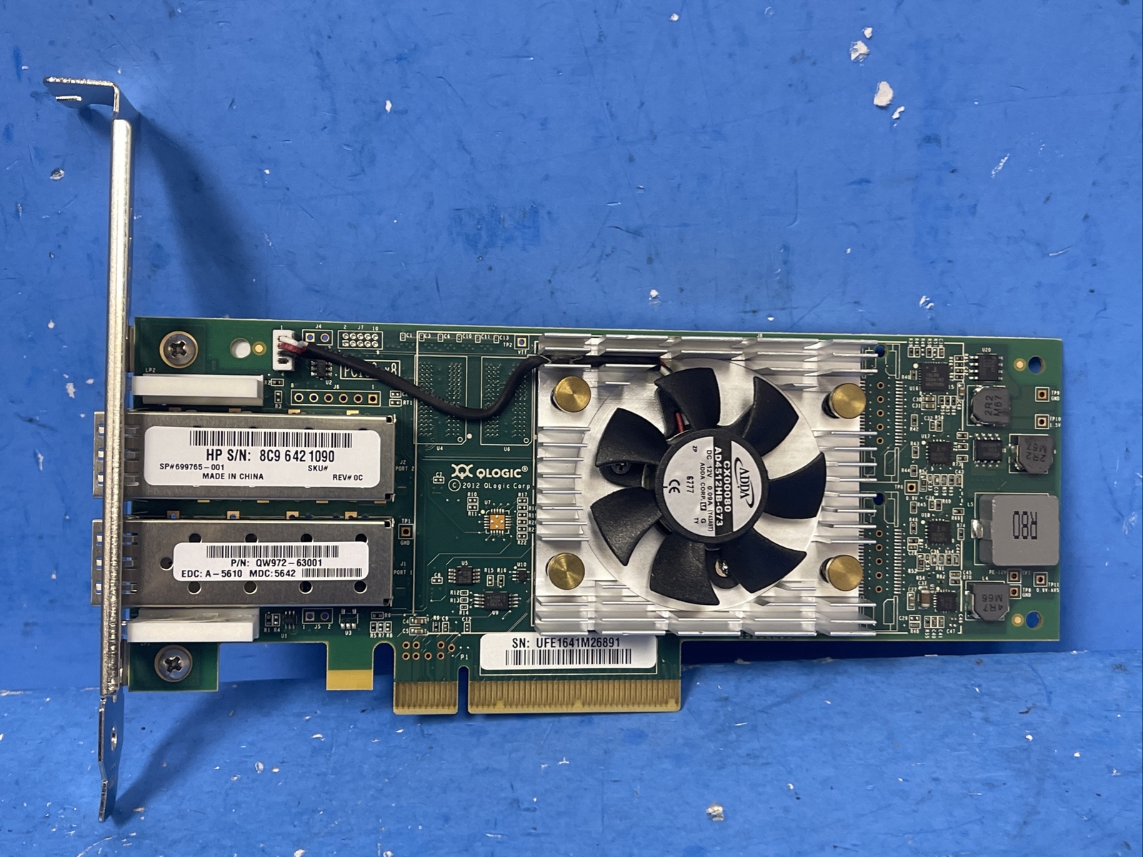 HP QLE2662-HP 16Gb Dual Port HBA QW972-63001 No SFPs 699765-001