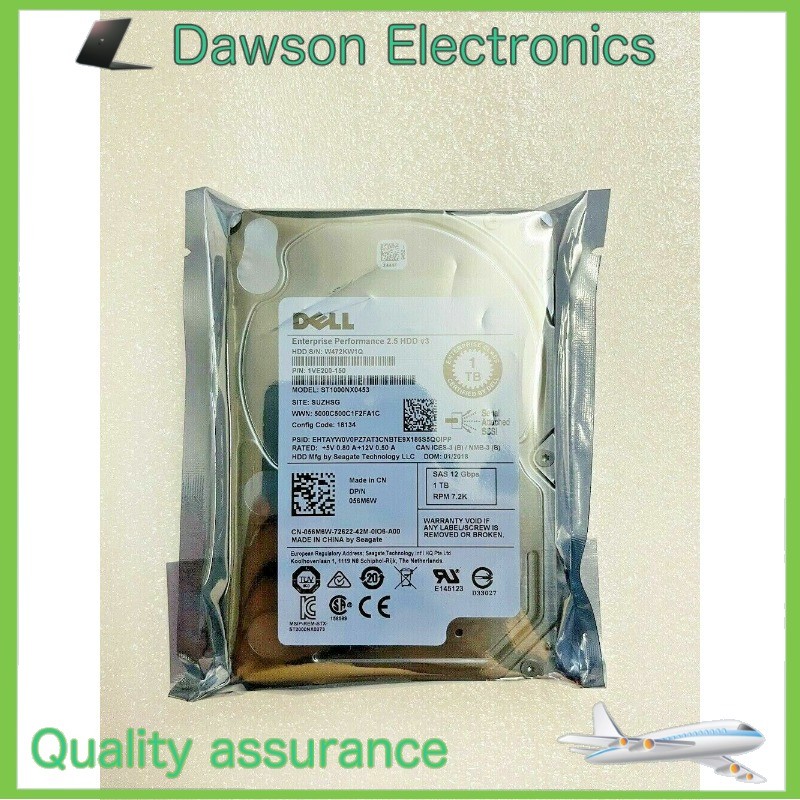 NEW DELL ST1000NX0453 1TB 7.2K 12G 2.5" SFF SAS HARD DRIVE 056M6W 56M6W HDD Disk