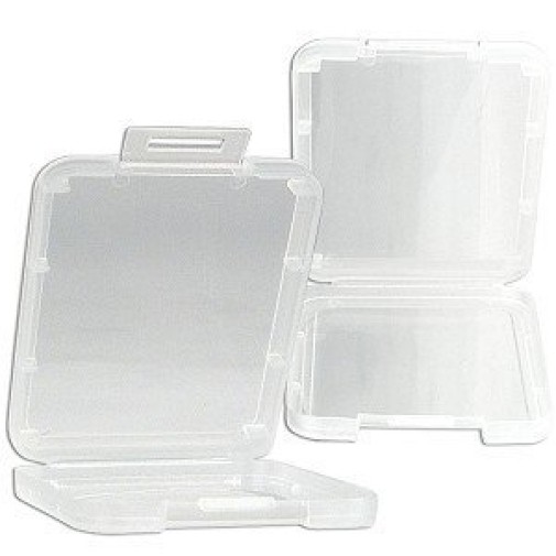 eTECH 10 Pack of Clear Plastic CF/Compact Flash Memory Card Case Holder Compatib