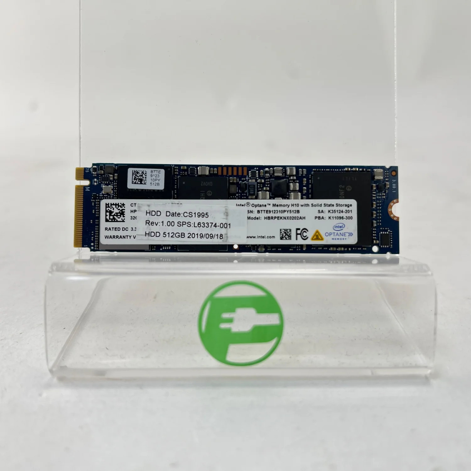 Intel 2280mm Optane 512GB M.2 NVMe Gen 3.0 x 4 SSD HBRPEKNX0202AH