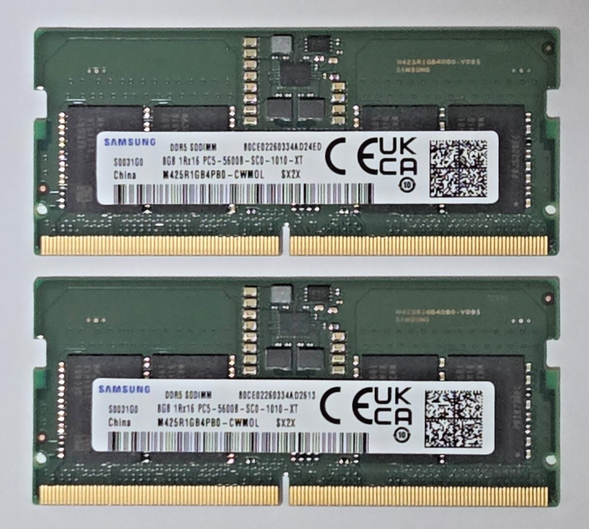 Samsung 16GB (2x8GB) DDR5 5600MHz SODIMM Laptop RAM M425R1GB4PB0-CWM0L 1Rx16