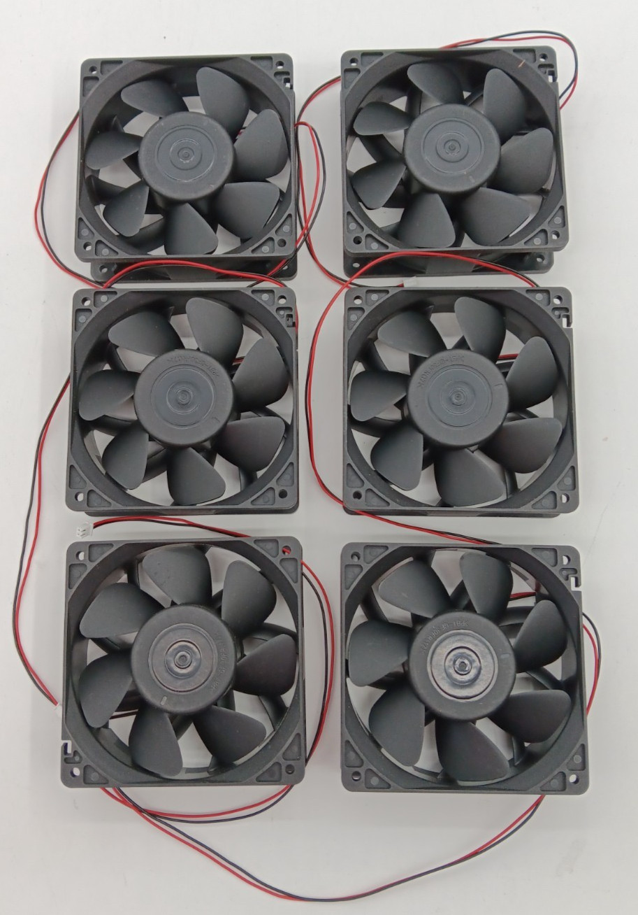 MARTECH 120MM HI AIRFLOW FAN 12V 2.7A 32.4W HI SPEED DIY INDUSTRIAL 2-WIRE - 6PK