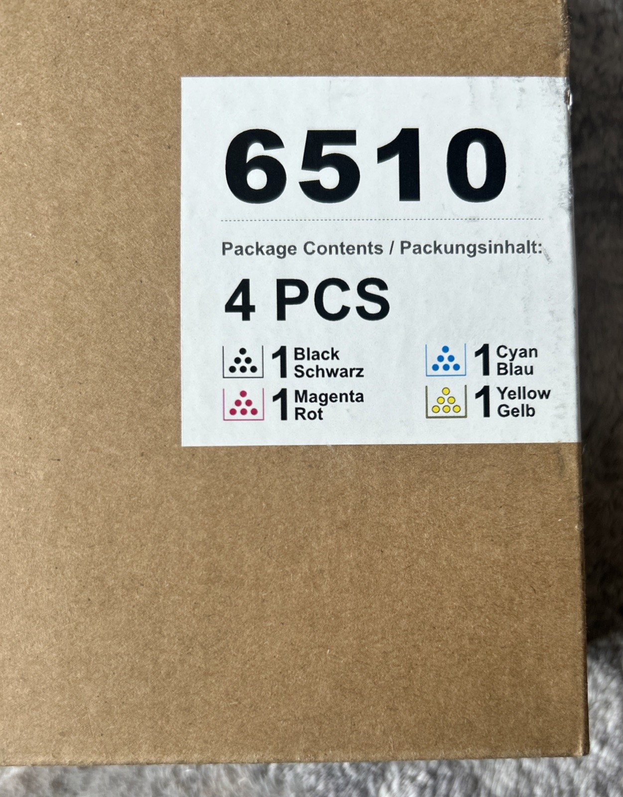 LxTek Toner Cartridges - 4 PCS CMYK - Compatible with Xerox 6510