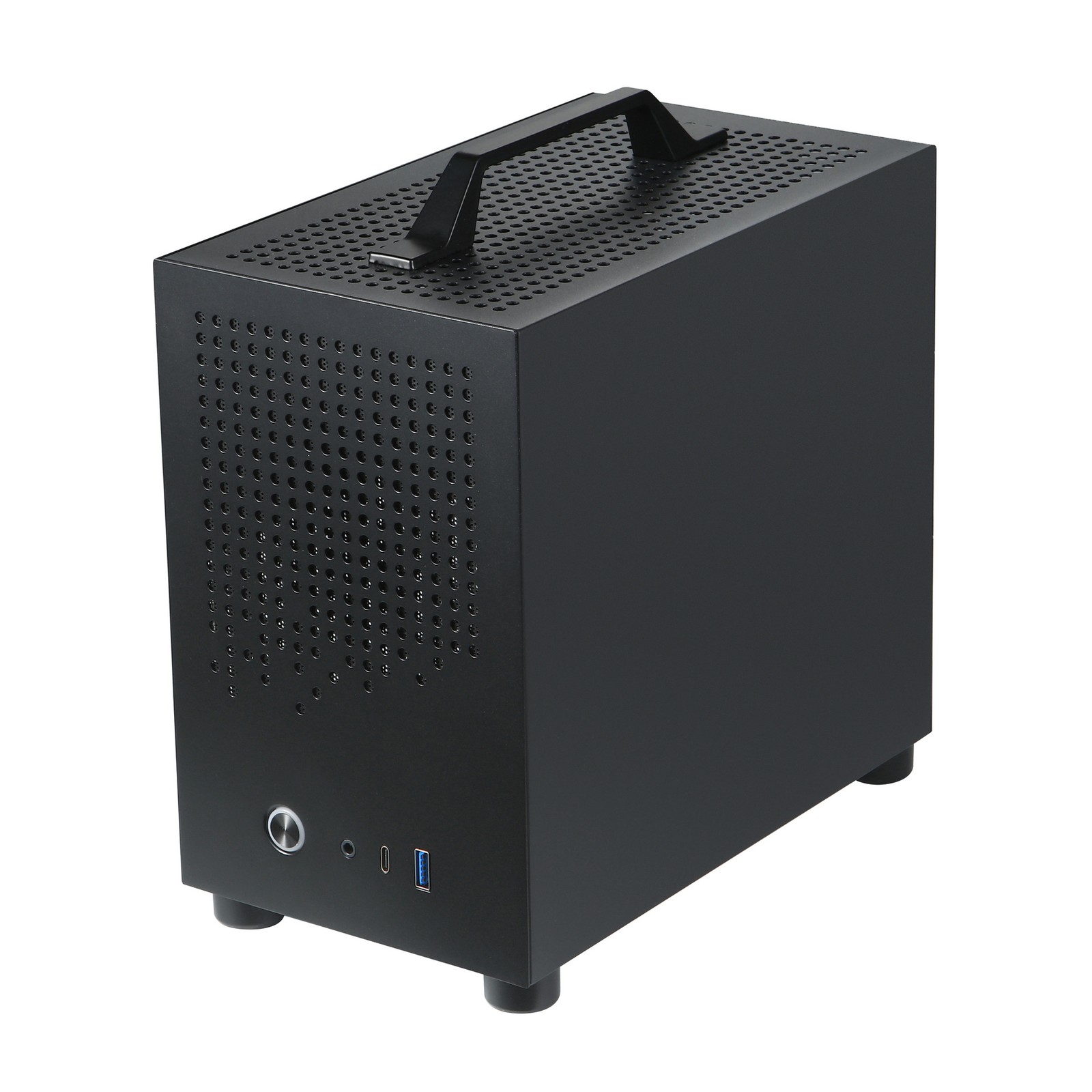 Mini-ITX Case, SPCC Steel SFF Case Fits RTX 4060, SFX PSU, 10Gbps USB-C in 14.3L