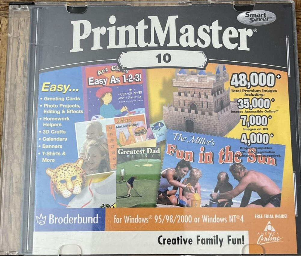 Print Master 10- PC CD Rom Software-Rare-SHIPS N 24 HOURS