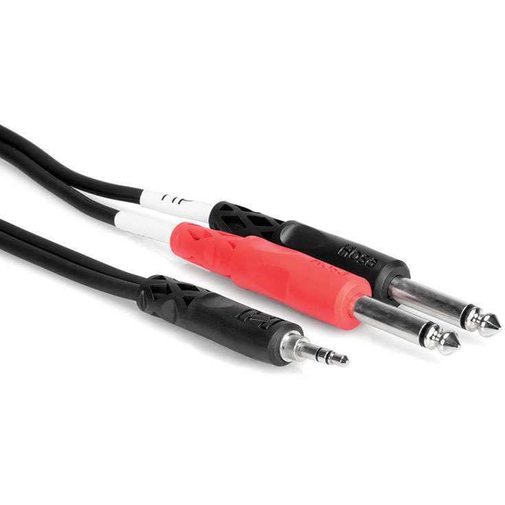 Hosa CMP-159 3.5mm TRS to Dual 1/4" TS Stereo Breakout 10 ft.