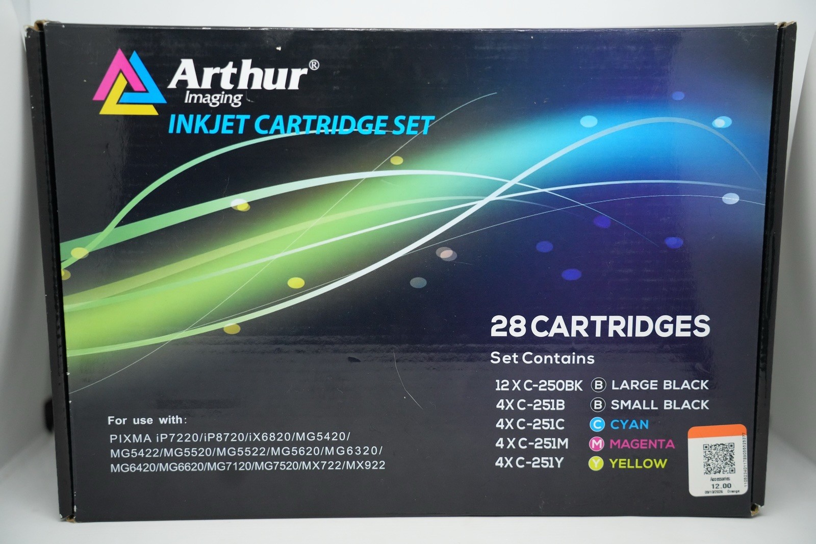 Arthur Imaging Ink Cartridge Replacement for Canon Pixma 28 Pack C-250BK + Color