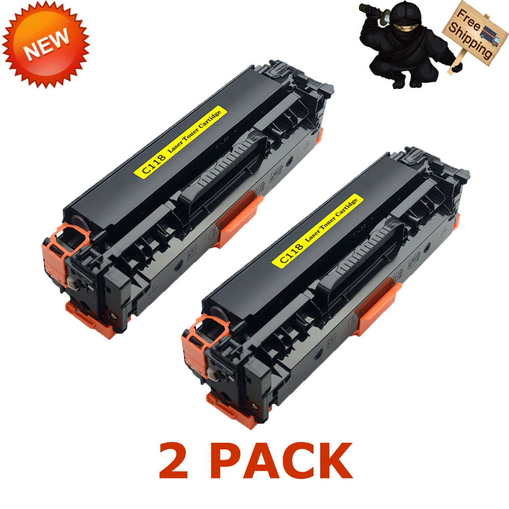 2 PK C118 2662B002AA Yellow Toner Cartridge For Canon 118 MF8350Cdn LBP7200Cdn
