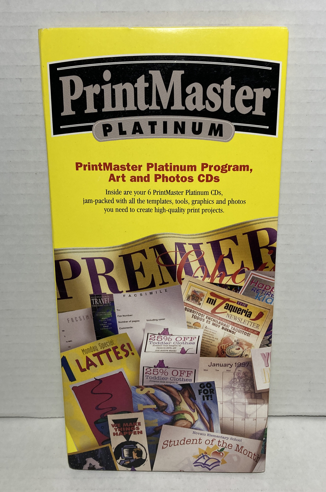 PrintMaster Platinum by MindScape for Art & Photos 6 CD's Set For Print Projects