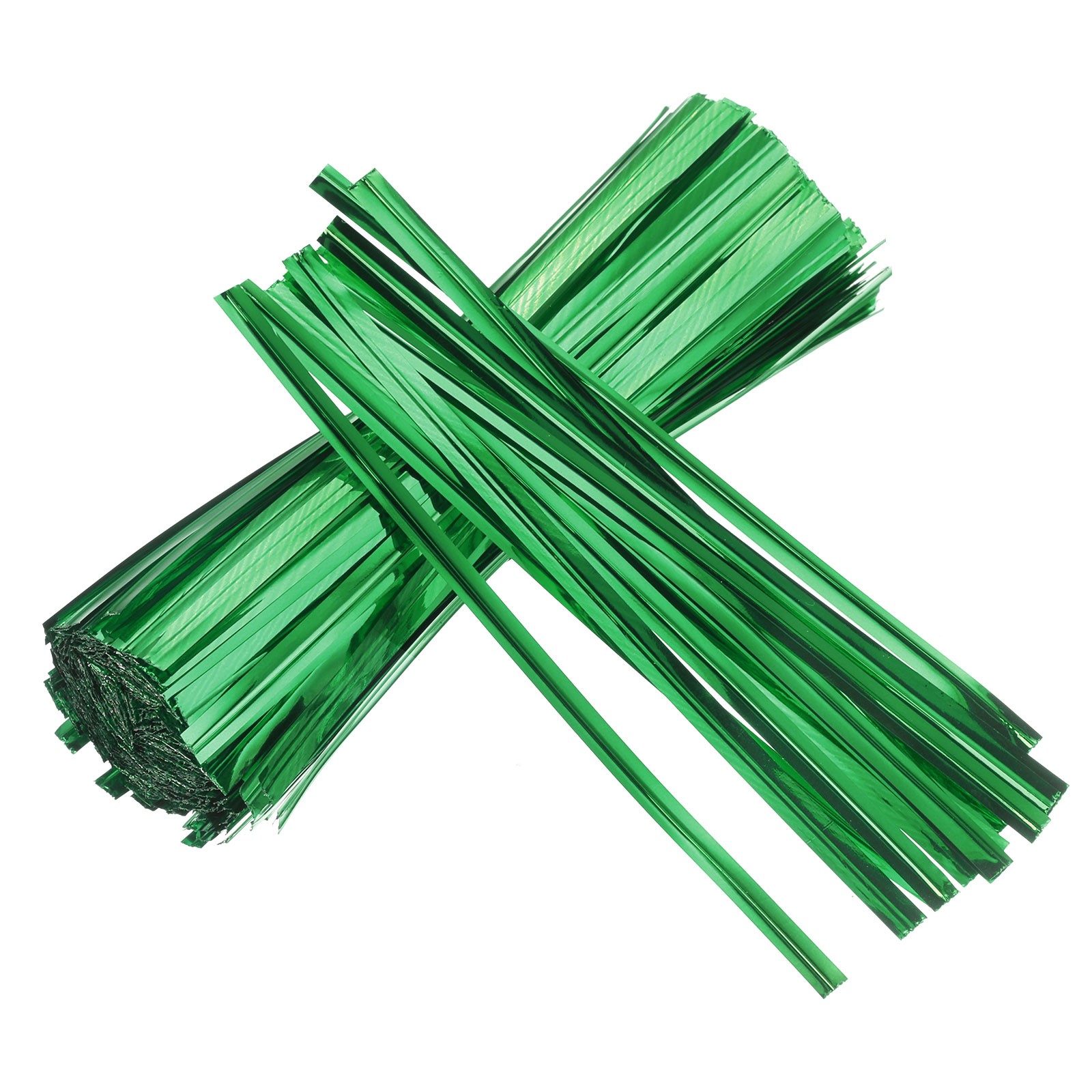 600pcs Twist Ties 4" 0.16 inch Foil Bread Ties Garden Plant Ties, Green