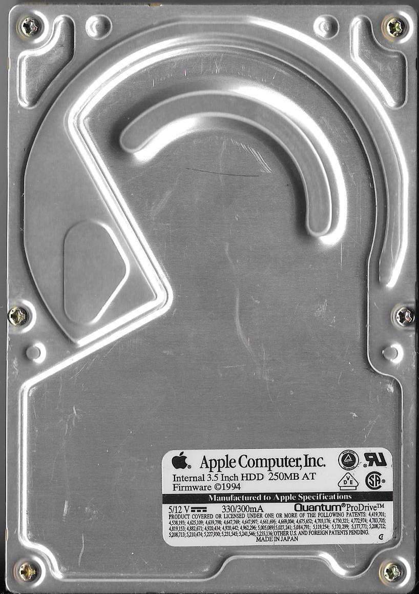 Quantum Apple Maverick Pro Drive 270AT 258MB IDE Hard Drive P/N: MV25A02H