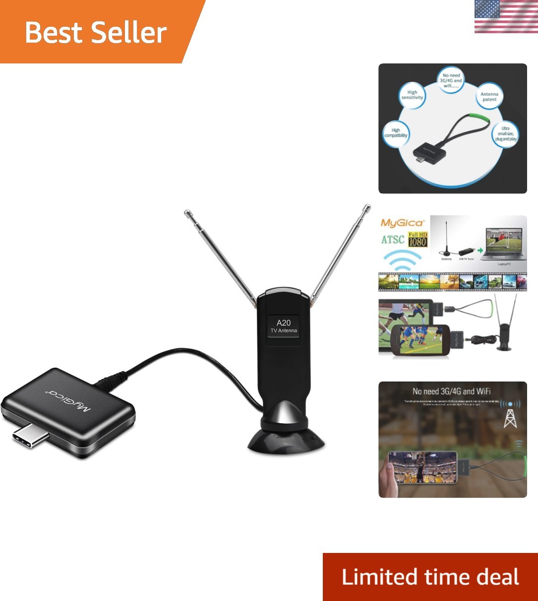 MyGica Type-C USB Tuner Adapter - Streamlined Access to Live ATSC TV Anywhere