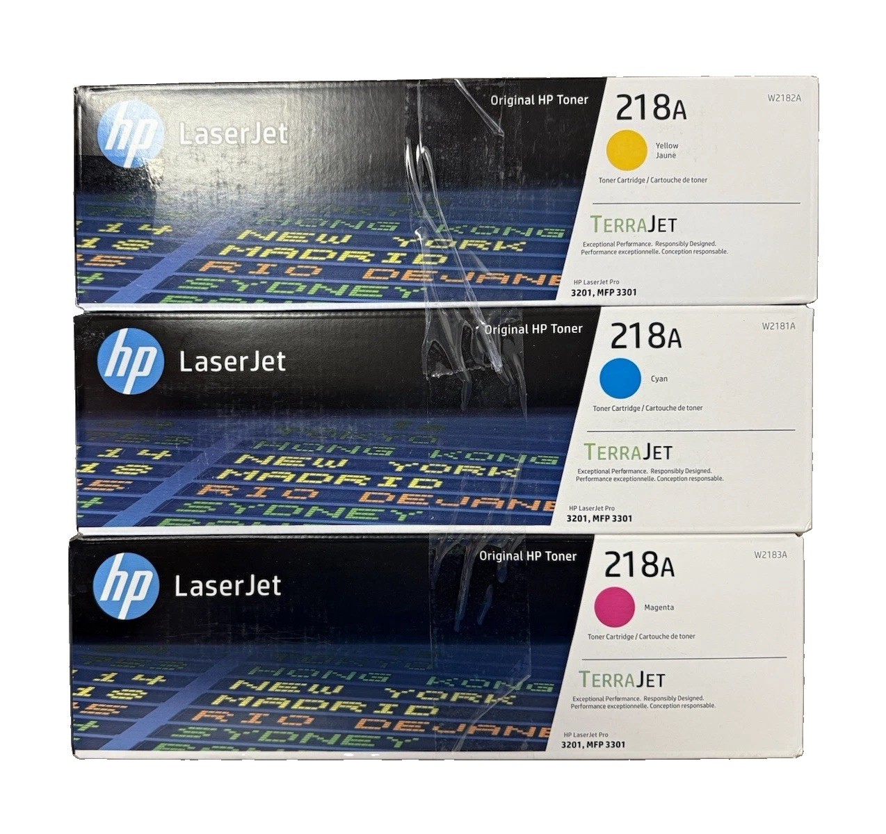 HP 218A Genuine Original Laser Toner Cyan Magenta Yellow W2181A W2182A