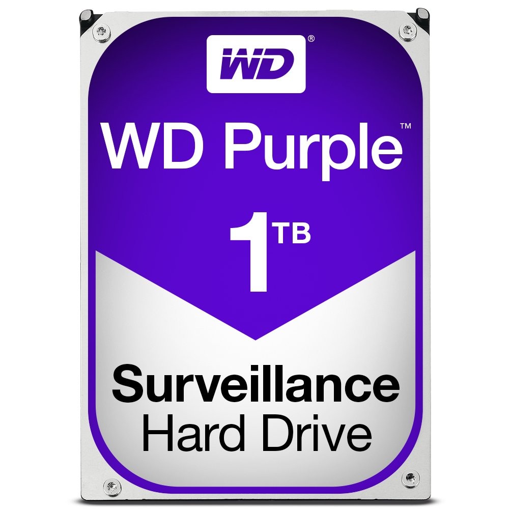 WD Purple 1TB Surveillance Hard Disk Drive - 5400 RPM Class SATA 6