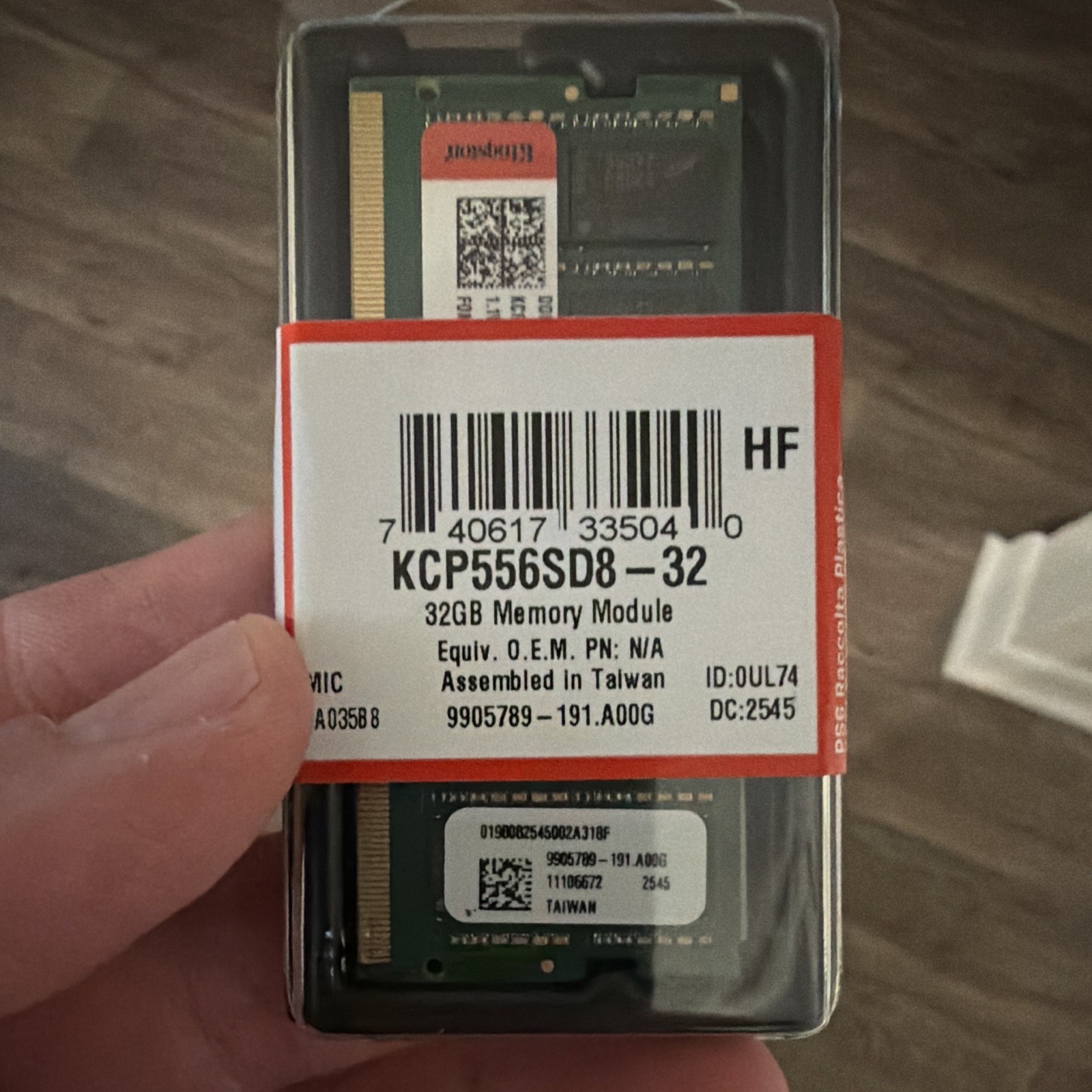 Kingston 32GB DDR5-5600 SODIMM Factory Sealed Laptop Memory RAM (KCP556SD8-32)