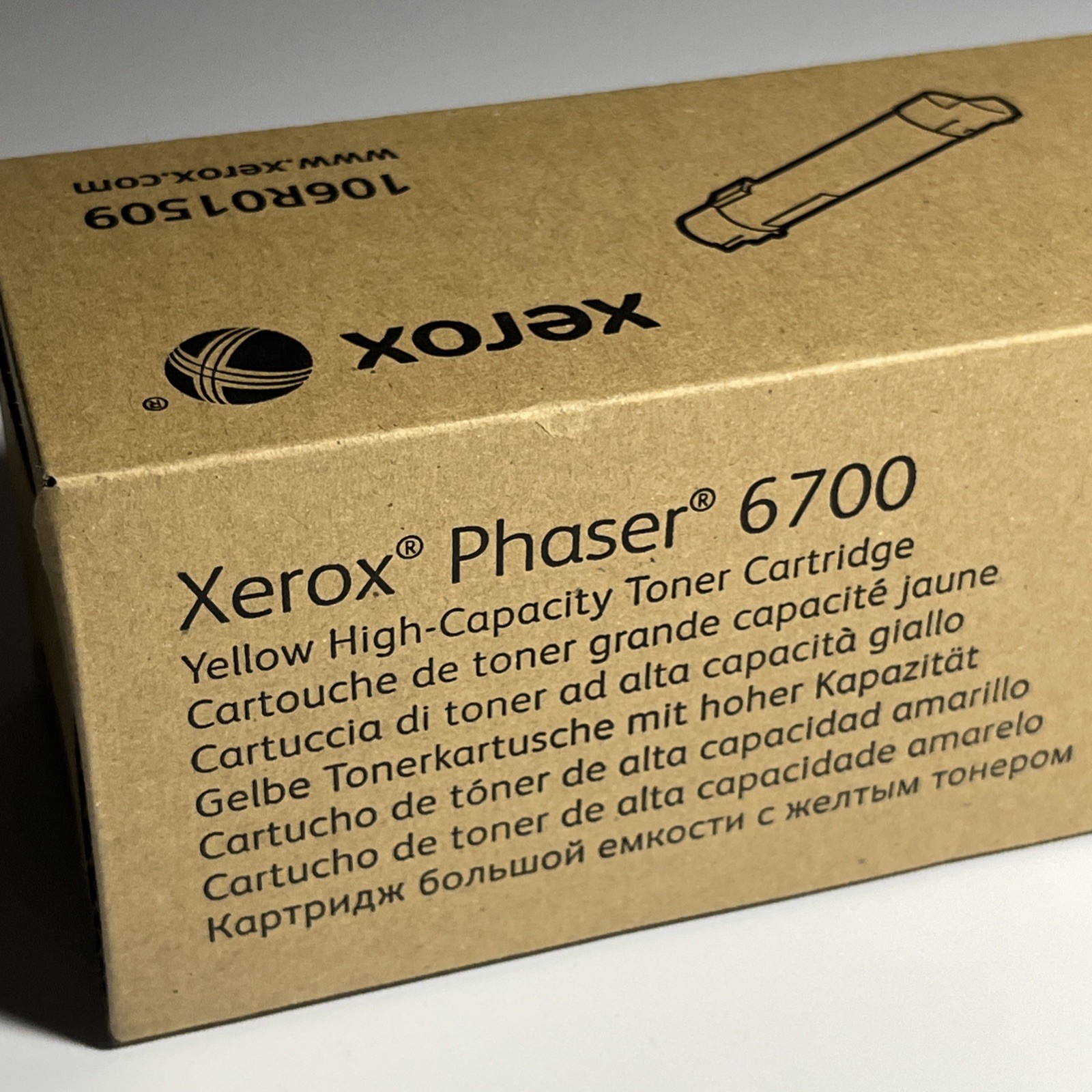 GENUINE XEROX 106R01509 Phaser 6700 Yellow HIGH CAP. Toner Cartridge NEW SEALED