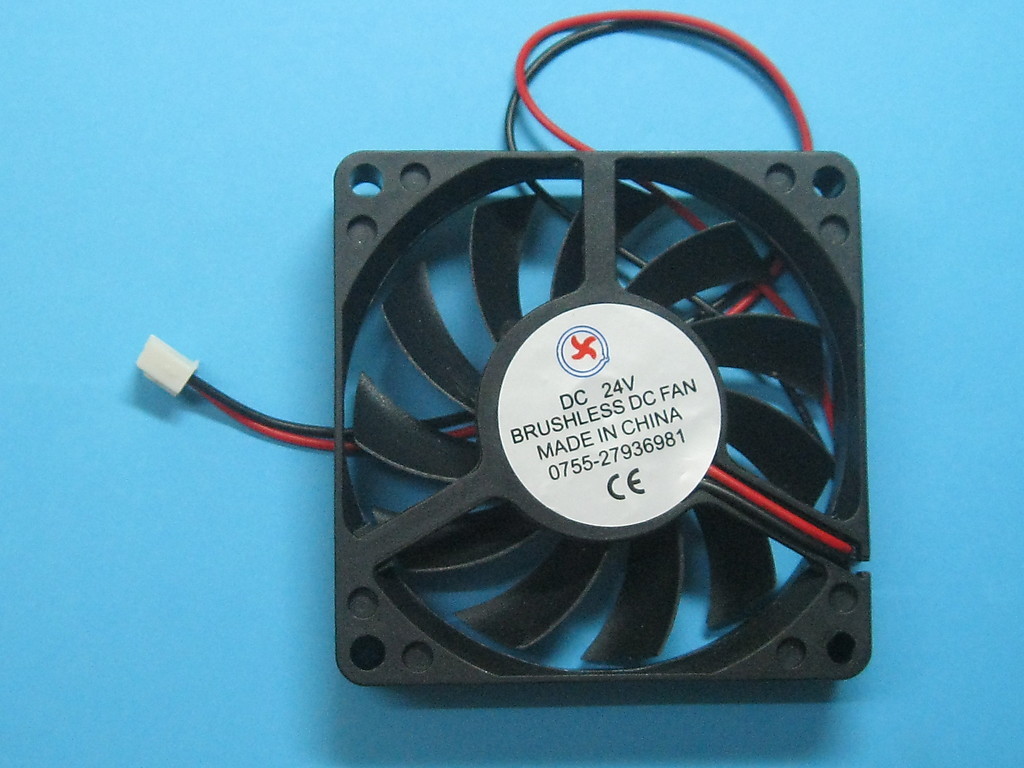 2 pcs Brushless DC Cooling Fan 24V 6010S 11 Blade 60x60x10mm Sleeve Bearing 2pin