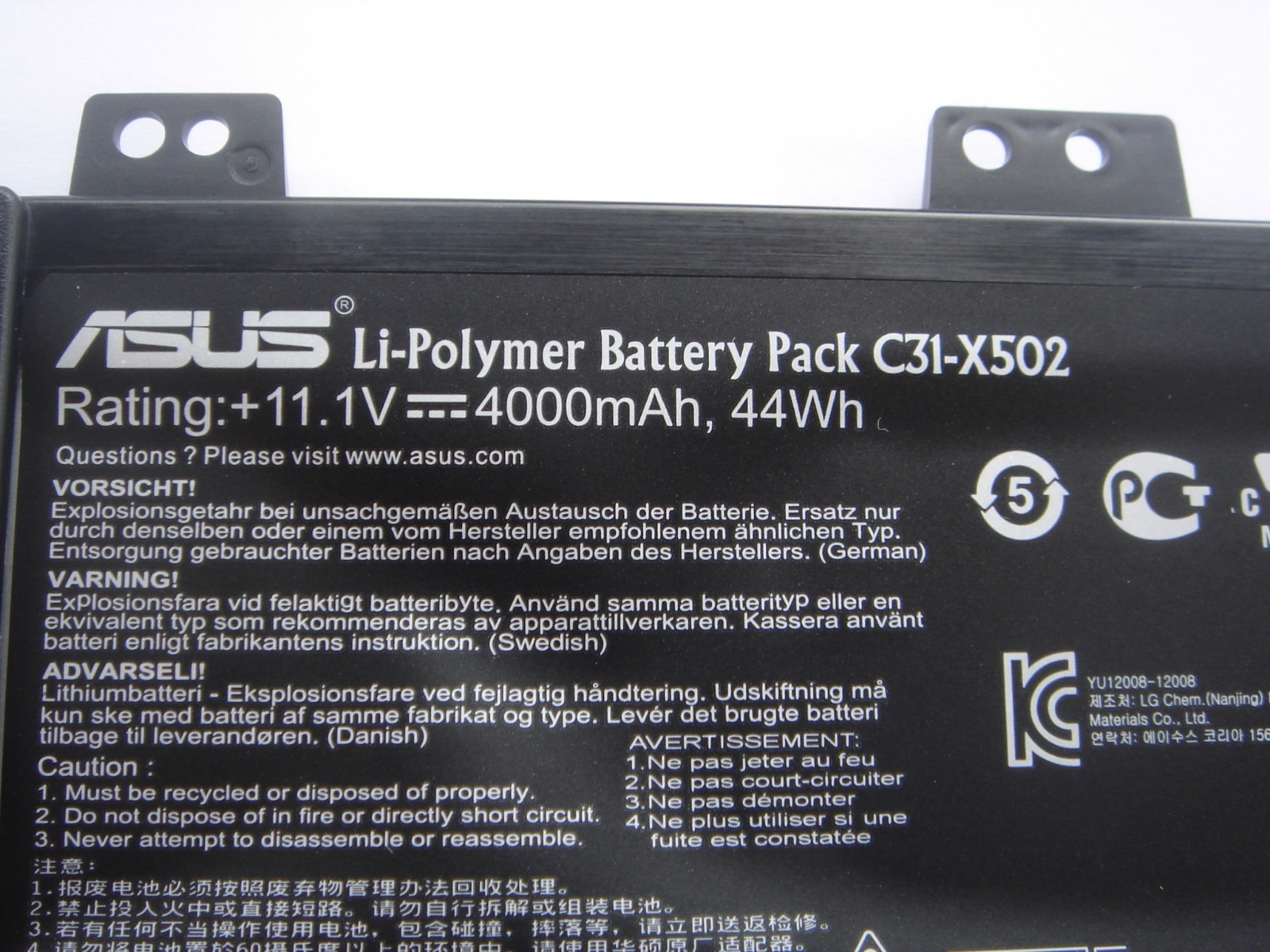 ASUS Genuine Original Battery C31-X502 C21-X502 NEUF