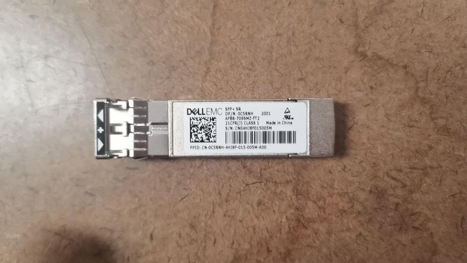 Dell EMC 0C5RNH C5RNH BASE-SR 10GB 850nm AFBR-709SMZ-FT2 SFP+ Transceiver