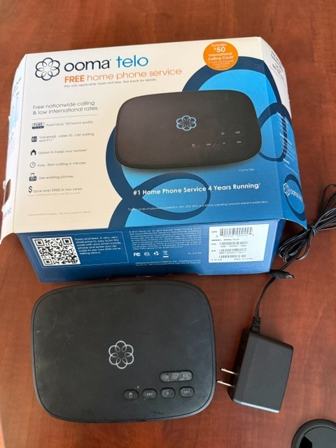 Ooma Telo Smart Home Phone Service -  Used, with original box and power cord