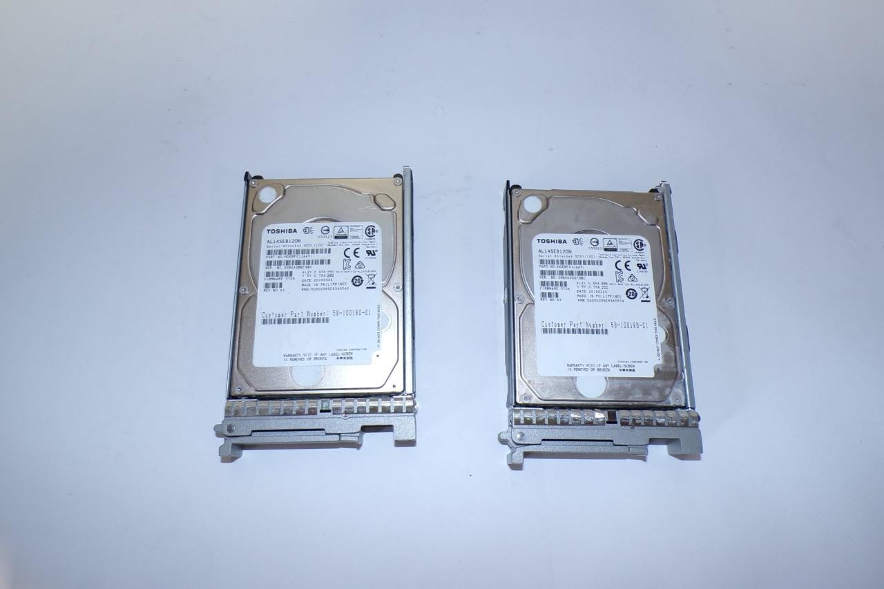 Toshiba AL14SEB120N 1.2TB 10K 12G SAS 2.5" Hard Drive 58-100180-01 HDEBF01JAA51