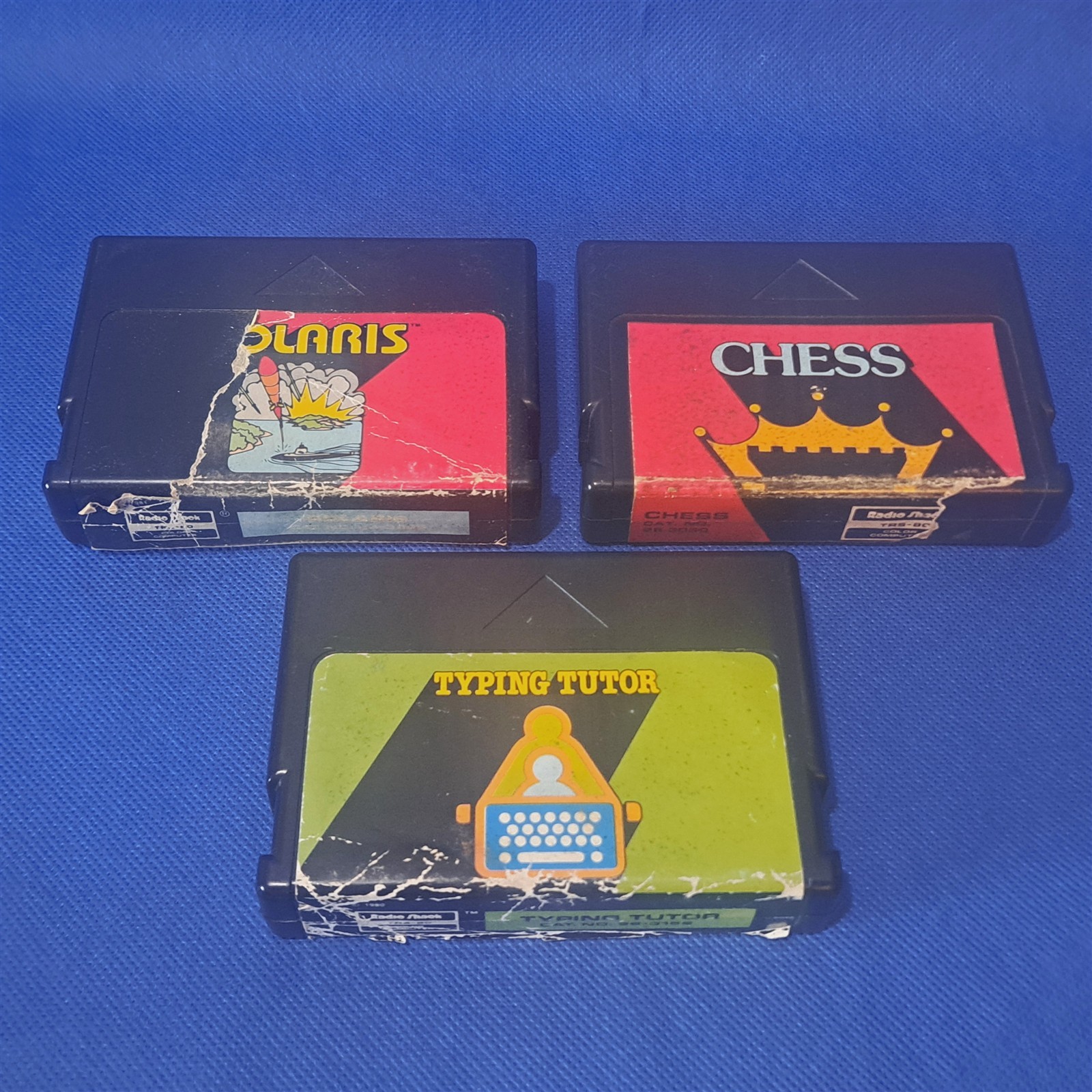 Radio Shack TRS-80 Cartridge Lot - Polaris - Typing Tutor - Chess