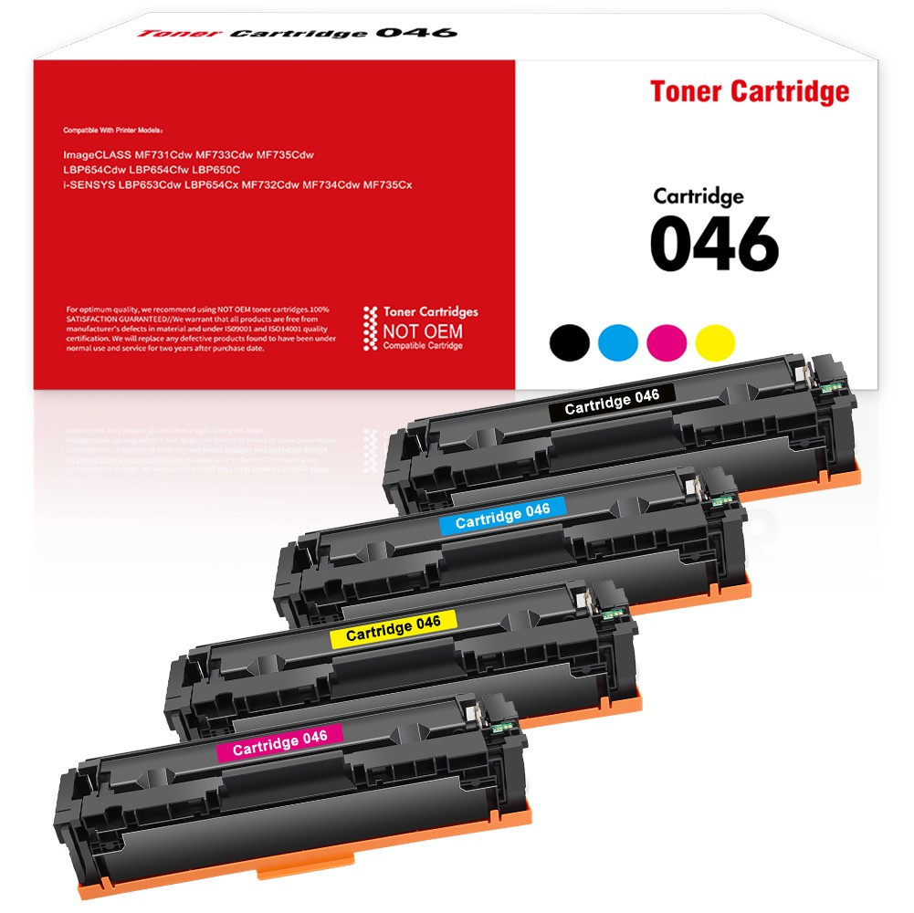 4x 046 Toner Cartridge for Canon imageCLASS MF733cdw MF731cdw MF735cdw LBP654Cdw