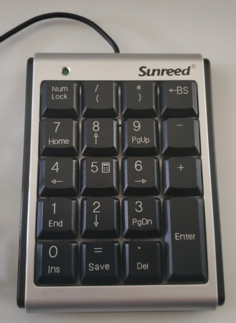 Sunreed USB Numeric Keypad Portable Mini Number Pad Keyboard 19 Keys