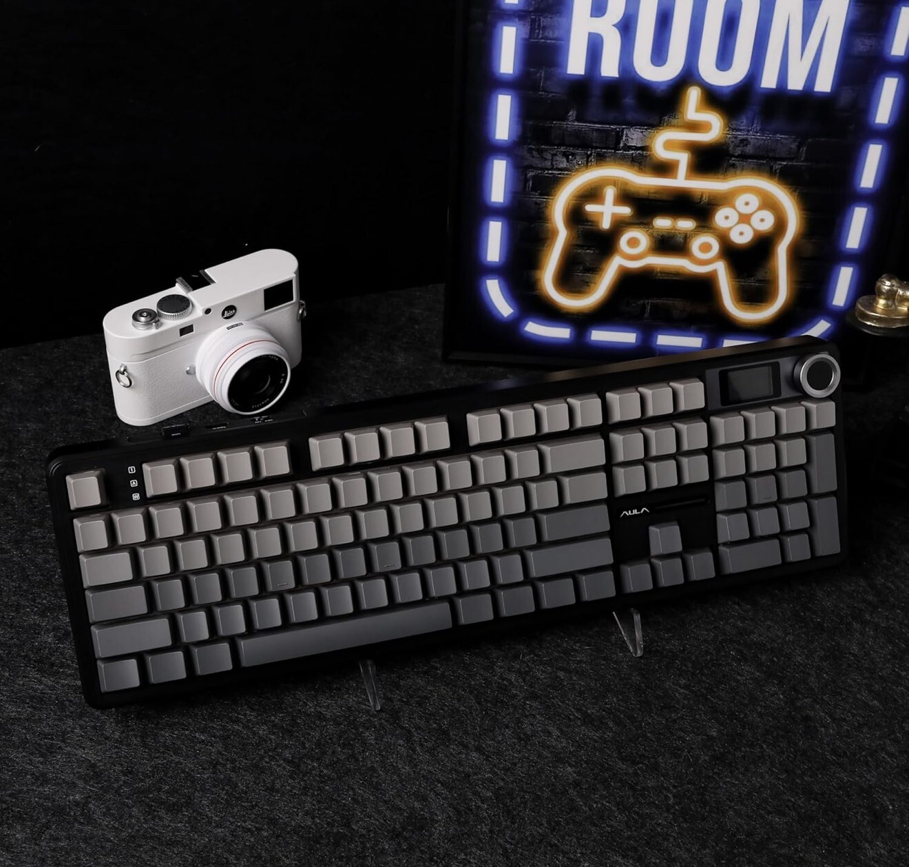 EPOMAKER X Aula F108 PRO Wireless Gaming Keyboard with Screen(Black Gradient)