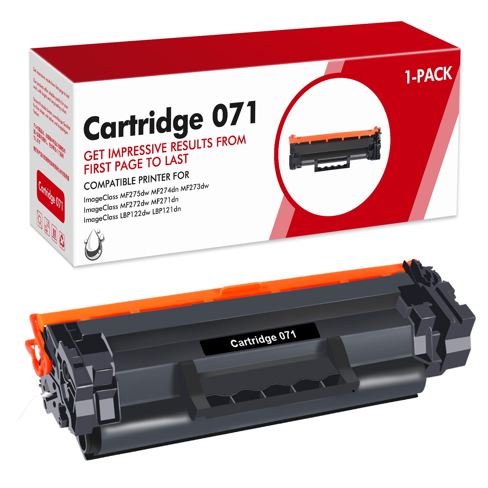 CRG 071 Toner Cartridge for Canon imageCLASS LBP122dw/121dn/MF272dw/MF275dw BK