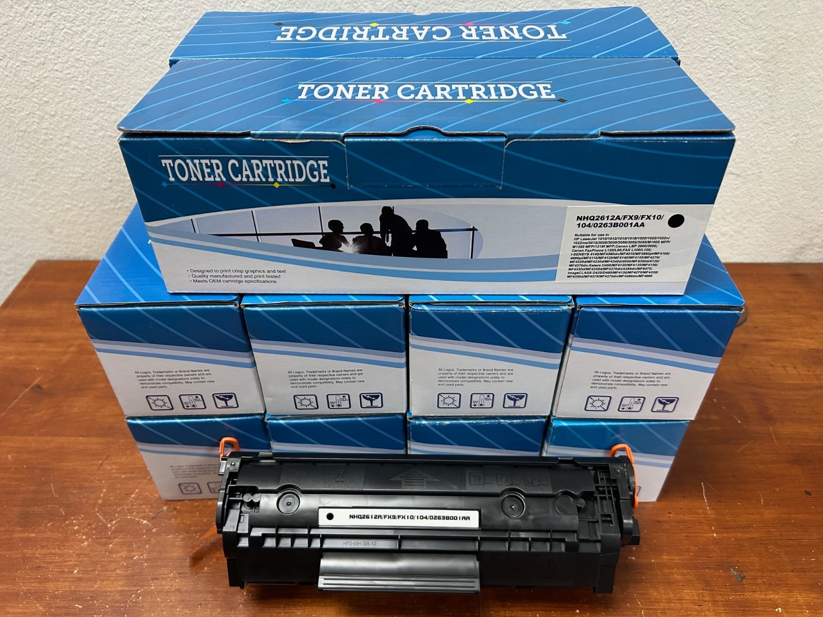 10pk - Compatible Toner Cartridge for Canon 104, HP Q2612A, 12A printers