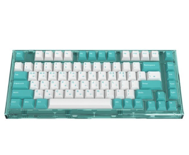 ABKO AG75 Gasket Mount Mechanical Gaming Keyboard Cool Mint (Brown Nonclick)