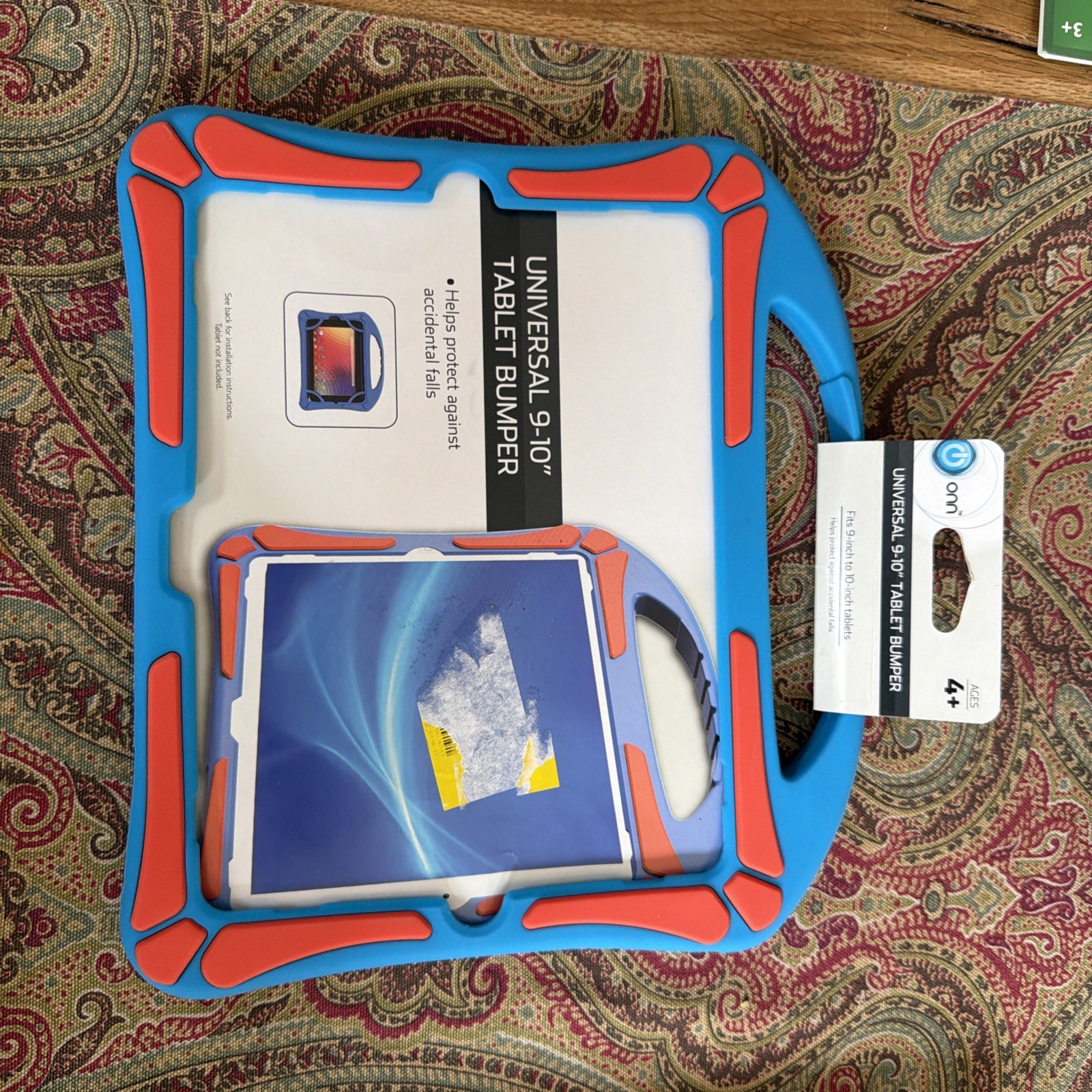 NEW ONN KIDS SAFE TABLET COVER BUMPER PROTECTOR BLUE