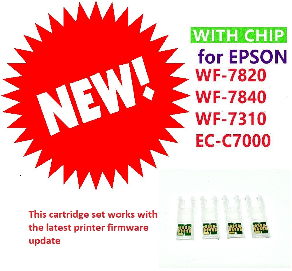 4 x T812 Single use chip T812 812 XL chip for WF7840 WF7820 WF7310