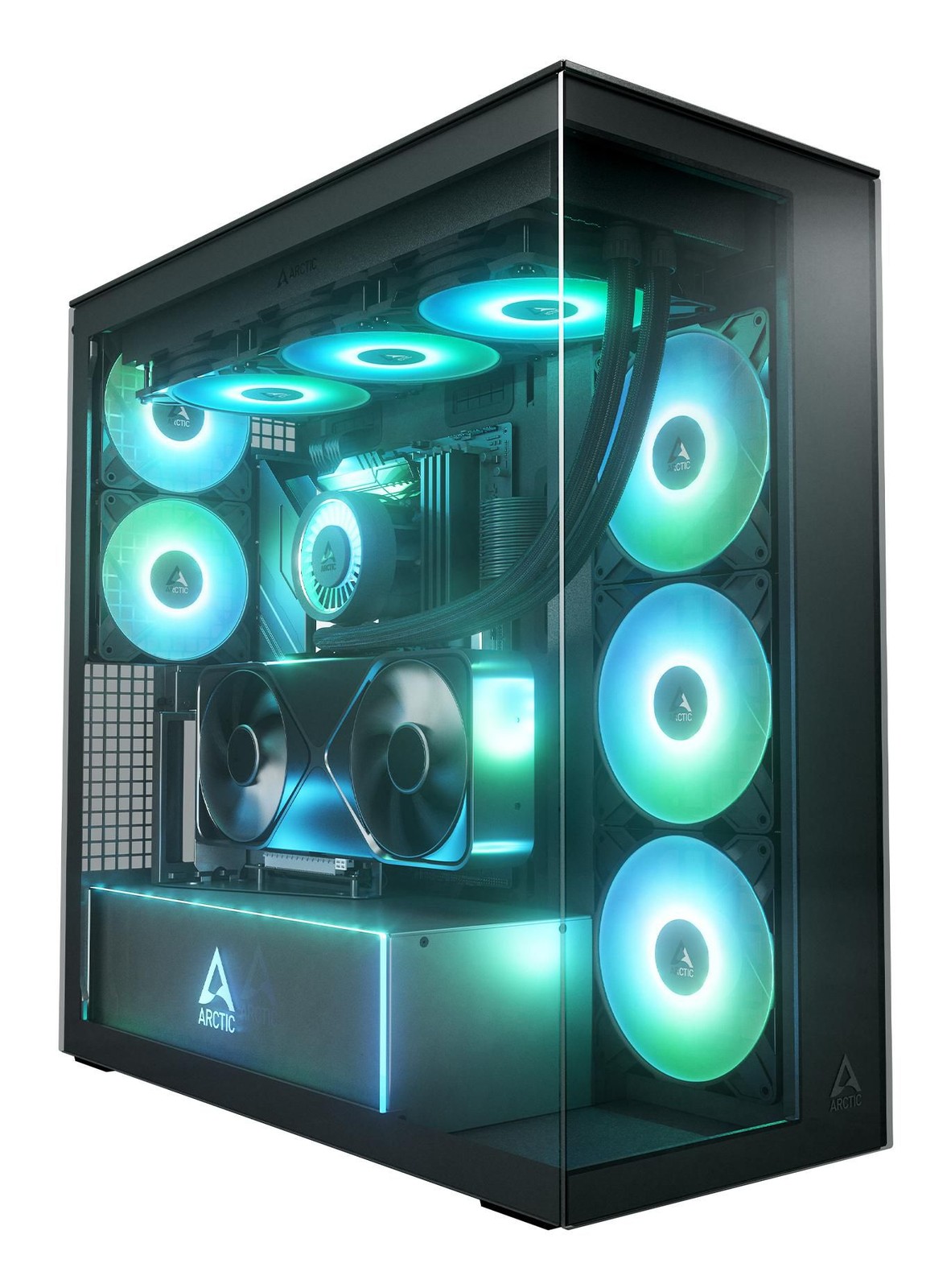 Arctic ACPCC00019A Xtender Vg (Mirror Black) Premium E-Atx Pc Case With Ver ~E~