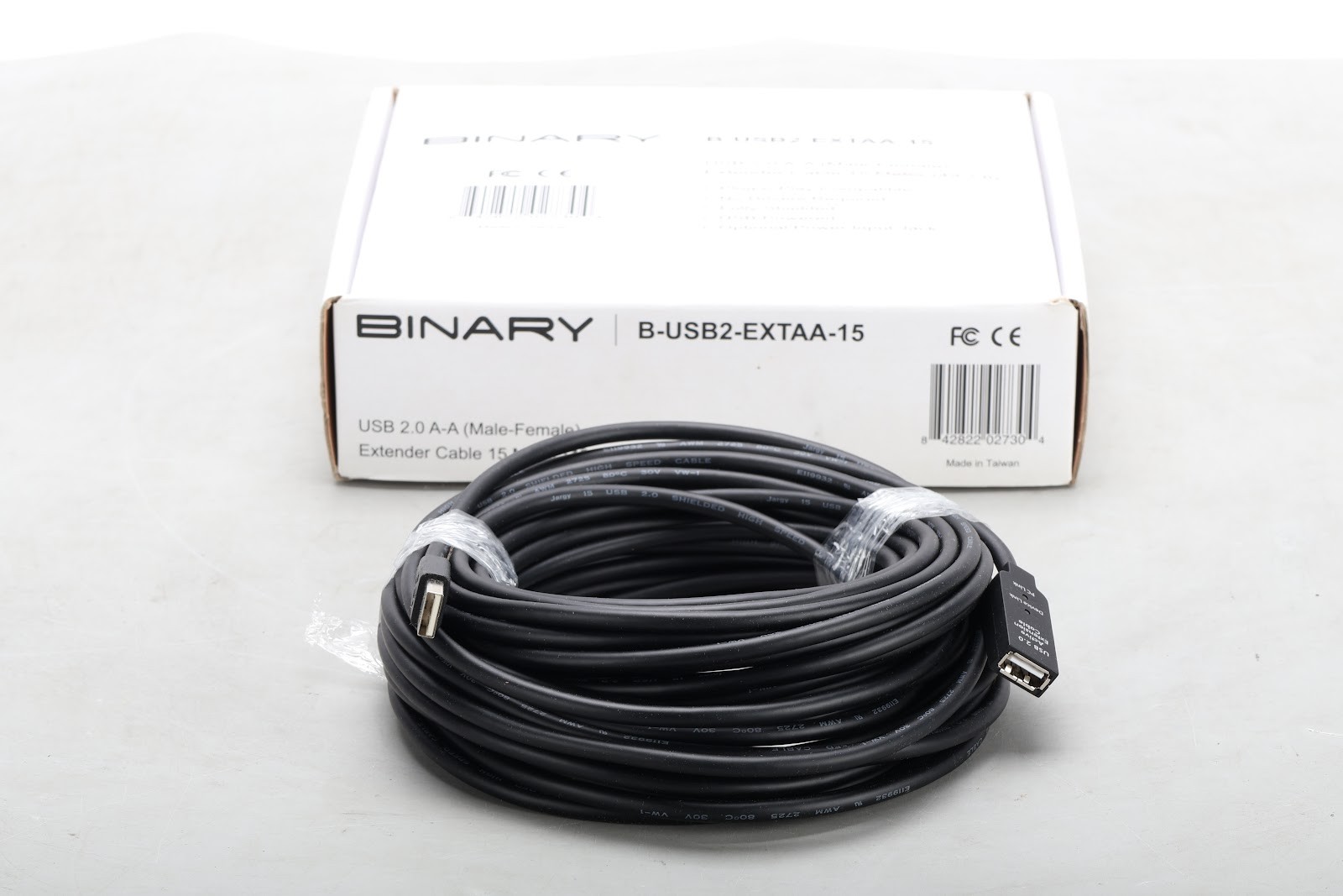 Binary B-USB2-EXTAA-15 USB 2.0 A Male to A Female Extender Cable (15m)