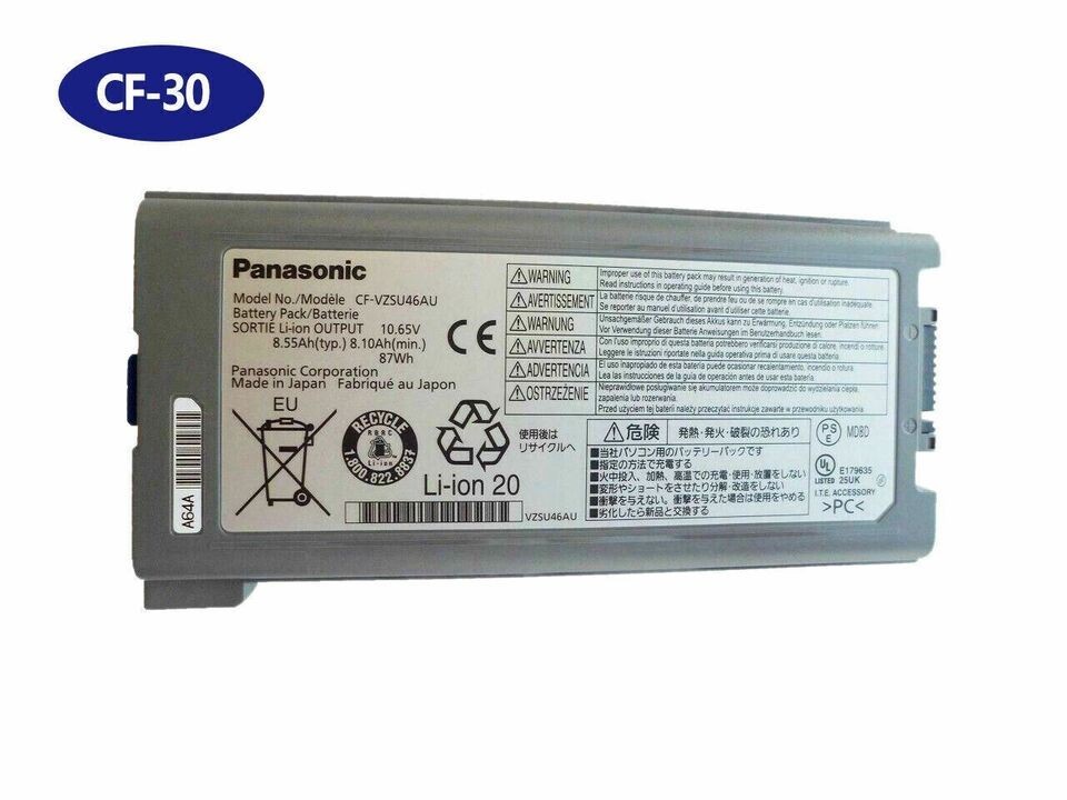 OEM 10.65V CF-VZSU46 CF-30 Battery For Panasonic Toughbook CF-31 CF-53 CF-52
