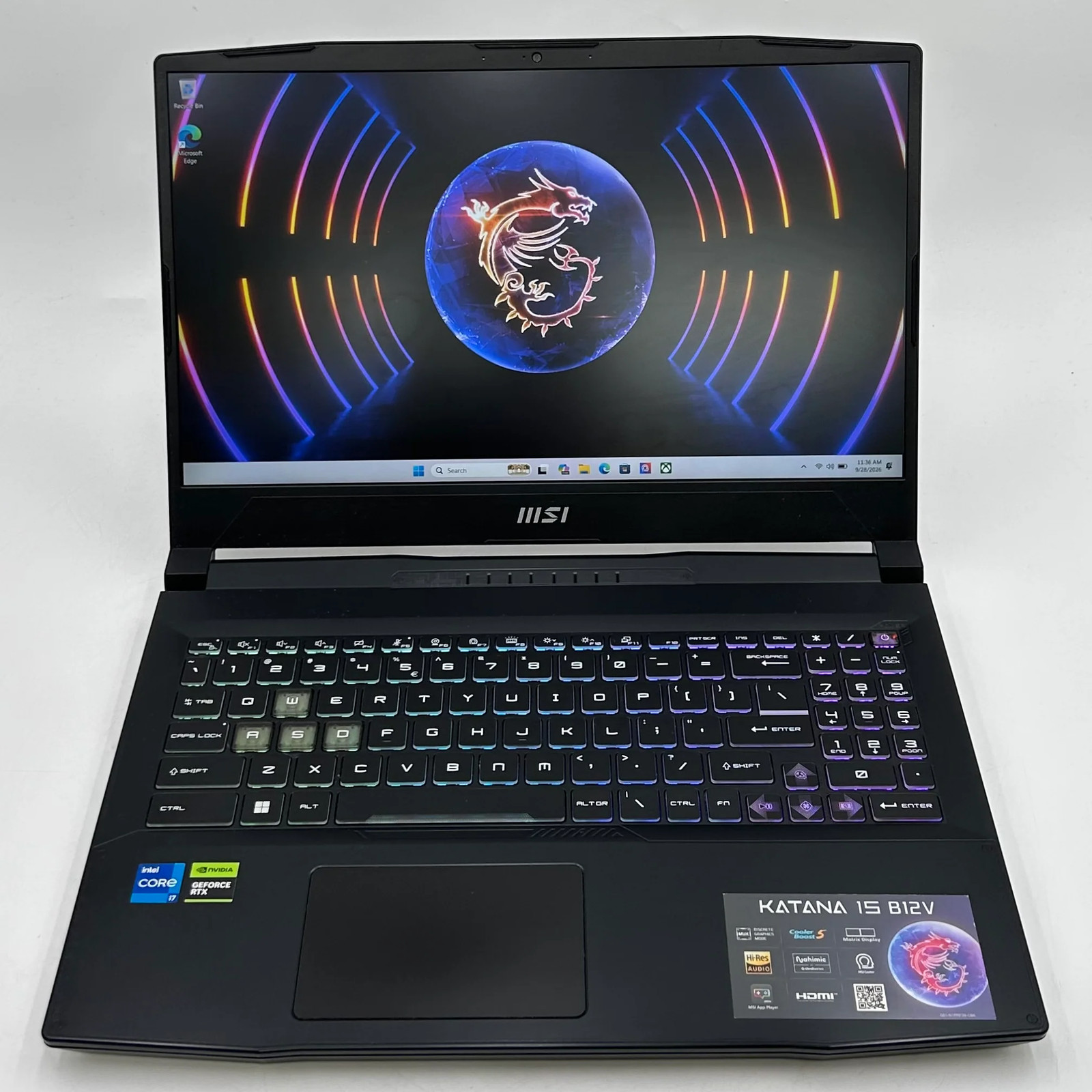 MSI Katana 15 B12VFK 15.6" i7-12650H 2.3GHz 16GB RAM 1TB SSD GeForce RTX 4060