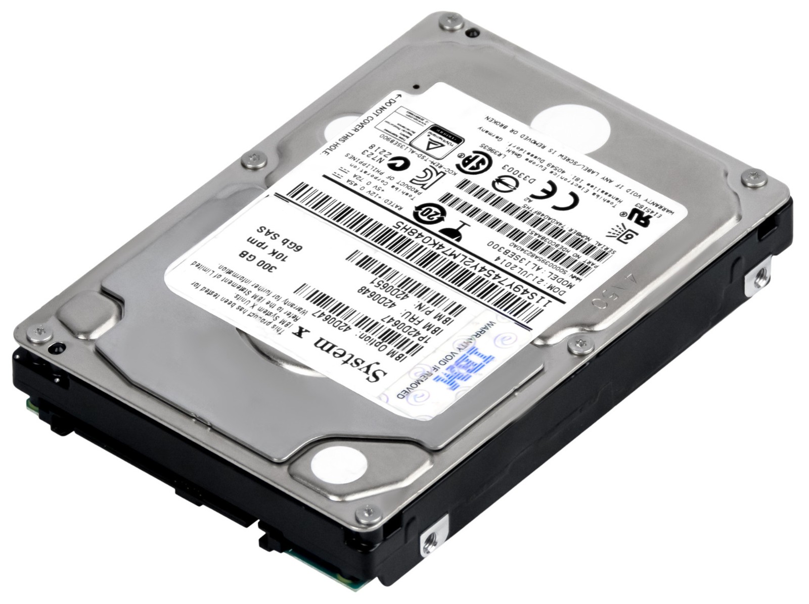 HARD DRIVE IBM 42D0648 42D0651 AL13SEB300 300GB 10K SAS-2 2.5'' 