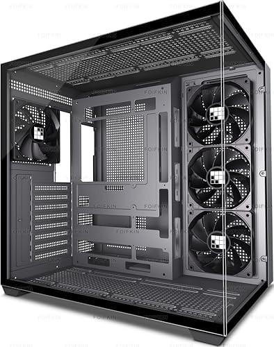 F300 2025 PC Case - Pre-Installed 4 No RGB Fan, ATX Mid-Tower Computer case, ...
