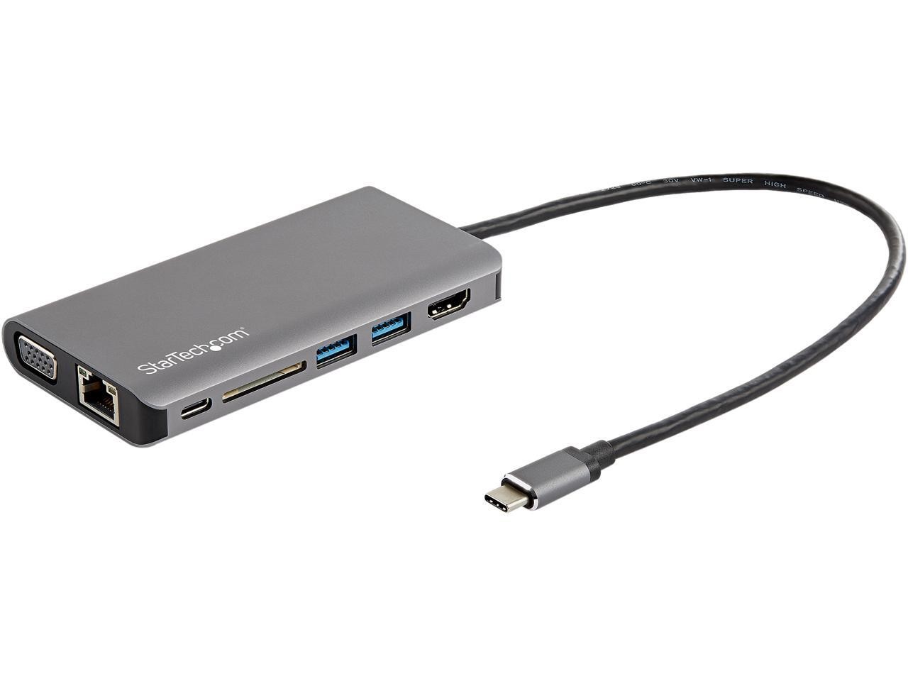 StarTech.com DKT30CHVAUSP USB-C Multiport Adapter - HDMI or VGA - 100W PD - Atta