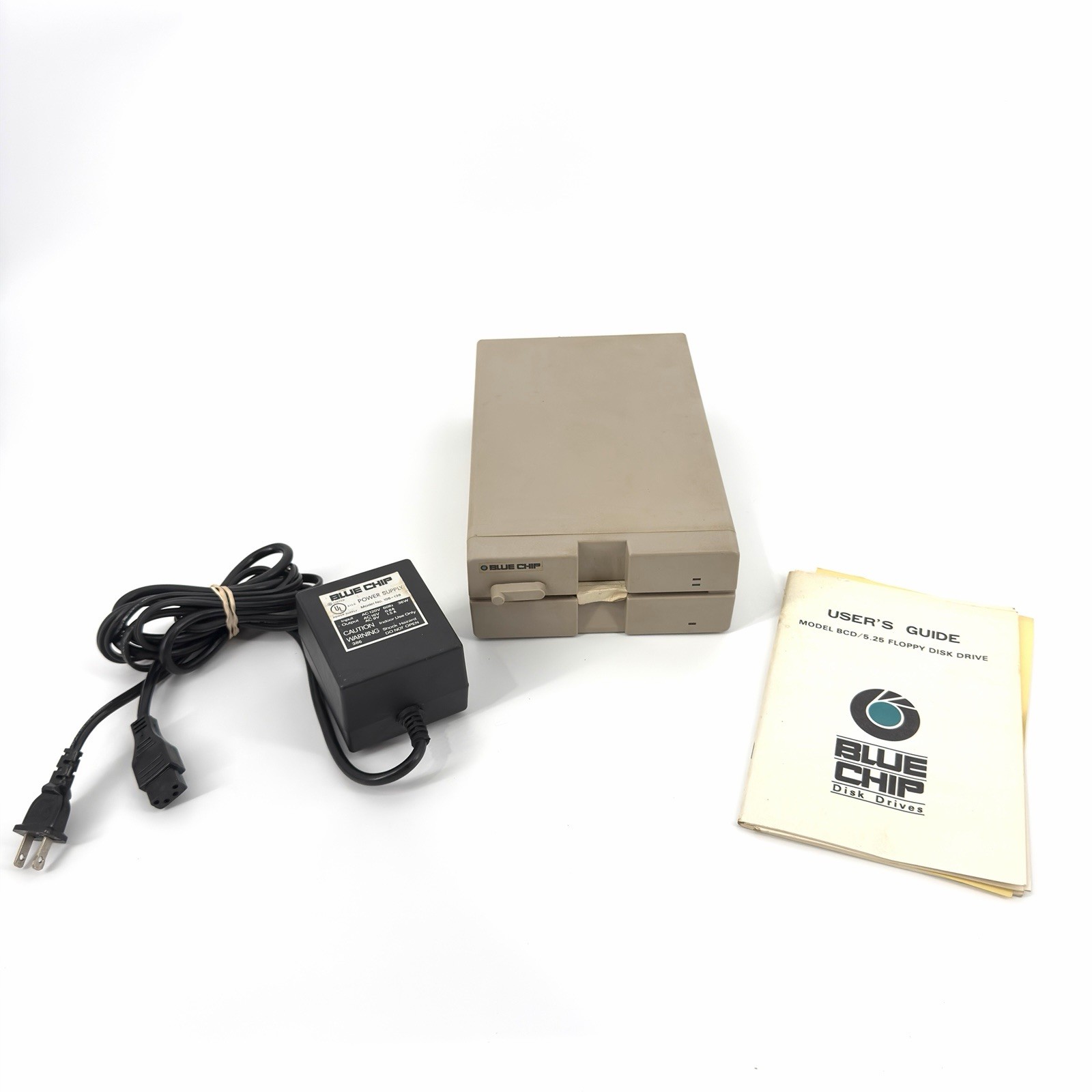Blue Chip Disk Drive BCD/5.25 W/ Power Supply & User Guide ~ Power Tested Only