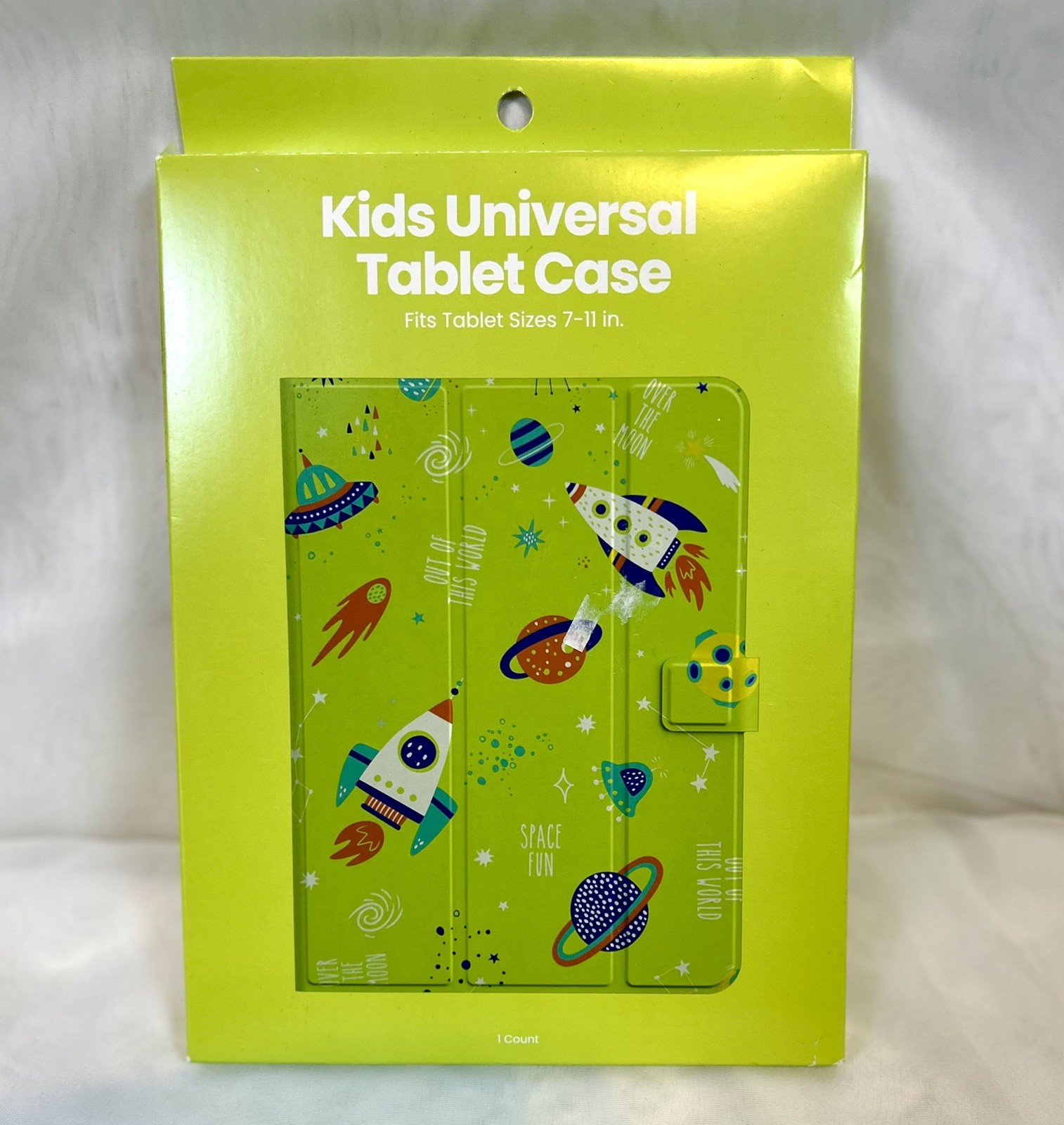 Kids Green and Space Themed Universal  Tablet Case Fits  7-11 inches