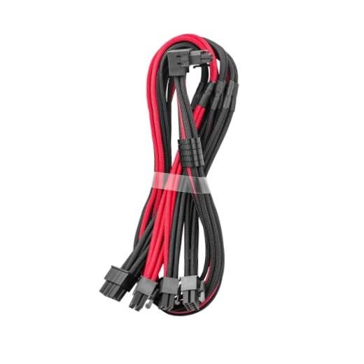 RT-Series Pro ModFlex Sleeved 12V-2x6 12VHPWR 90° Black + Red Variant B
