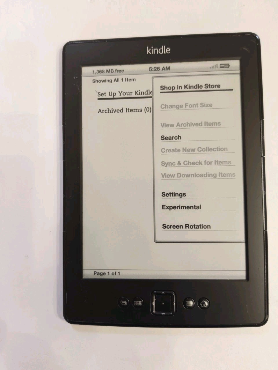 Amazon Kindle 4th / 5th Generation eReader, 2GB, Wi-Fi, 6in, Black, D01100