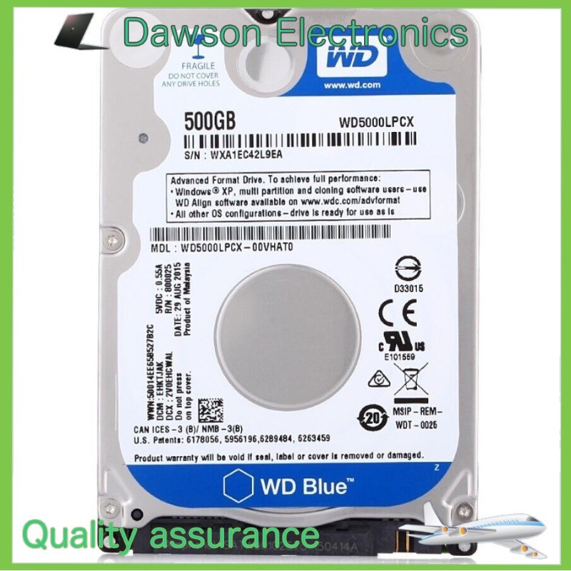 Western Digital 500GB WD5000LPCX 5400RPM SATA 2.5" Internal HDD Hard Disk Drive