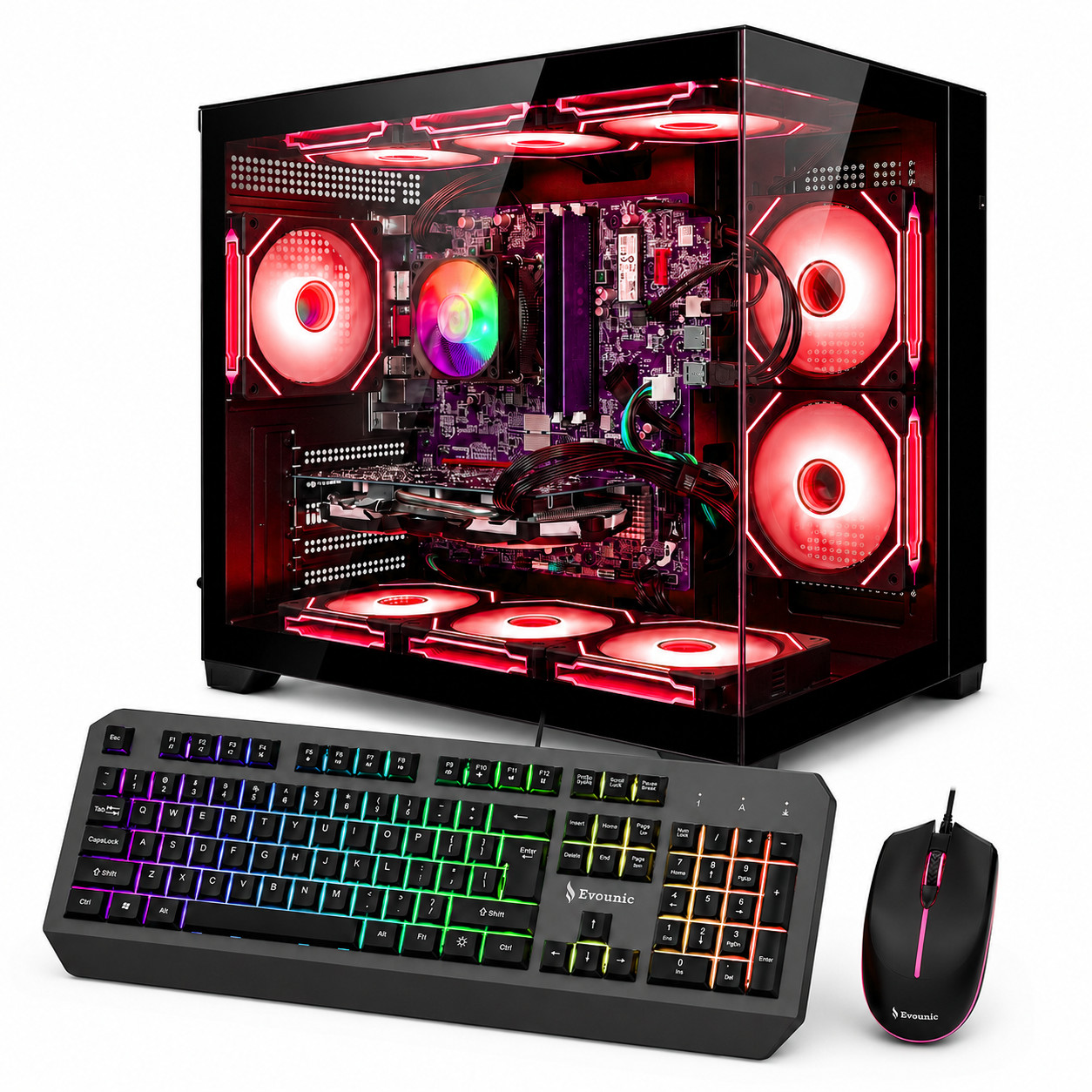 Pre-Built Gaming Desktop PC RTX 5060 Ryzen 7 5800X 32GB RAM 1TB SSD Win11 Wifi6