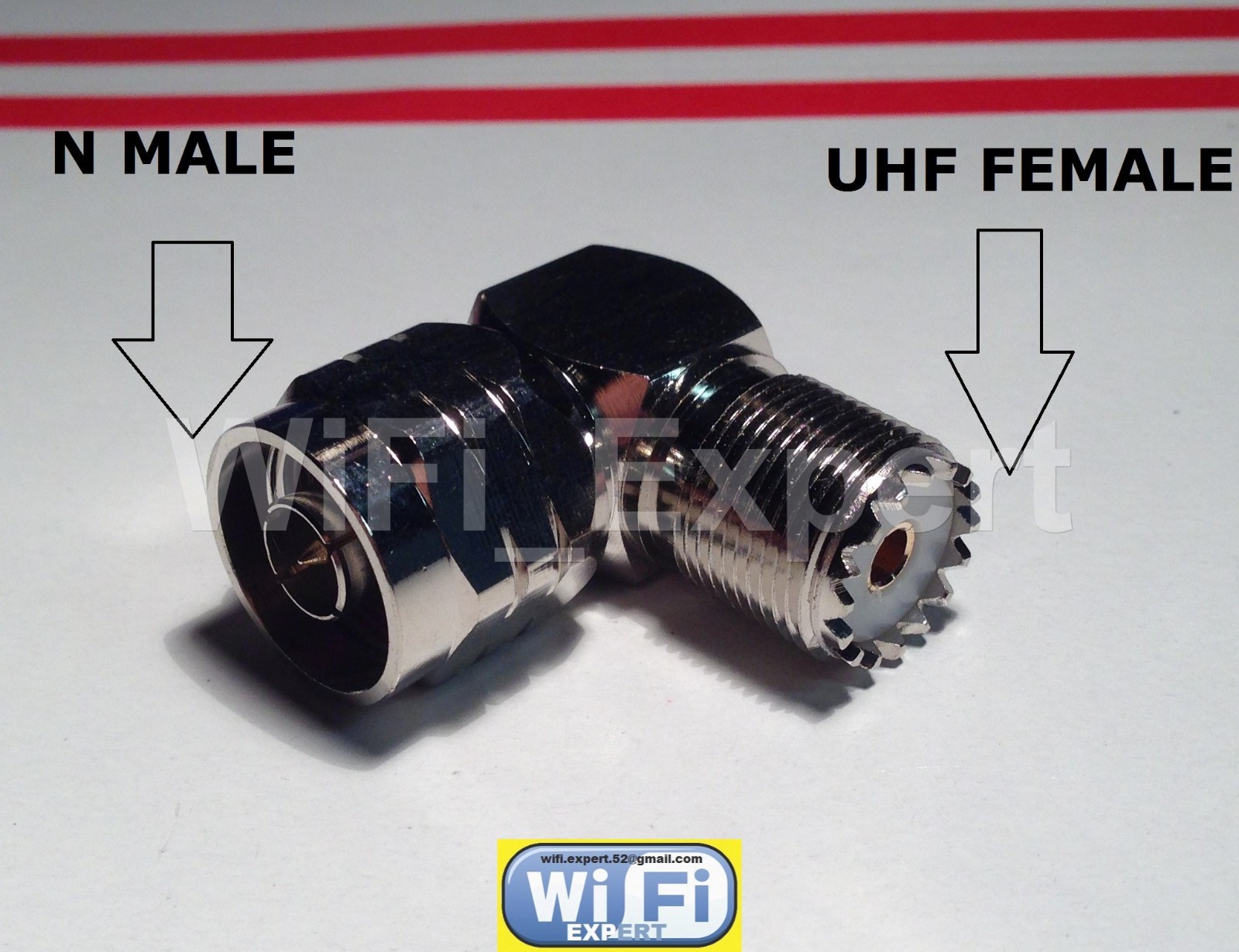 1x Adapter 90° UHF Female jack SO239 to N Plug Male RF connector right angle USA